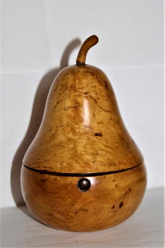 Fine Quality Antique Pear Shaped Fruitwood Caddy (1 of 7)