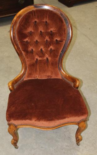 1910s Mahogany Mummy Armchair in Rust Upholstery (1 of 3)