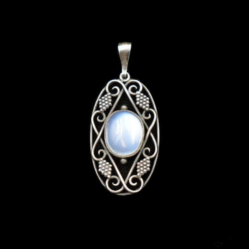 Vintage Moonstone Sterling Silver Drop Pendant Arts & Crafts (1 of 10)