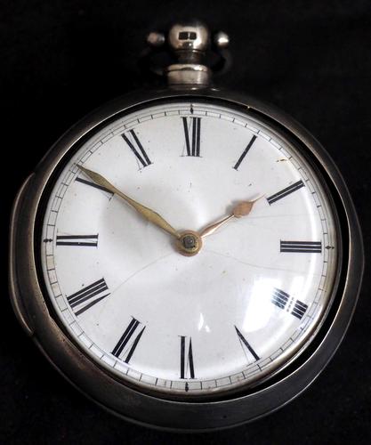 Antique Silver Pair Case Pocket Watch Fusee Verge Escapement Key Wind Enamel Dial (1 of 10) Antique Silver Pair Case Pocket Watch Fusee Verge Escapement Key Wind Enamel Dial (1 of 10)