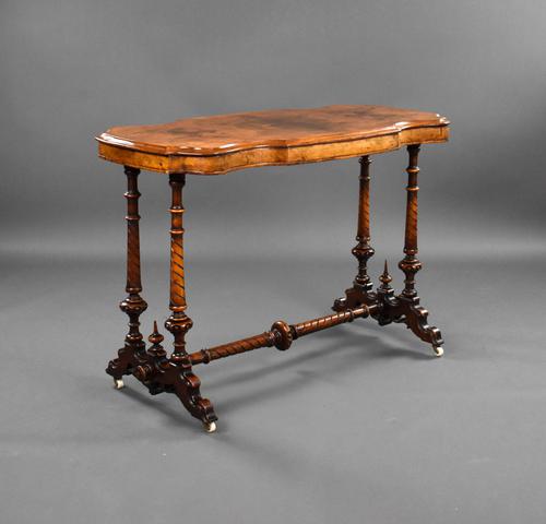 19th Century Victorian Burr Walnut Occasional Table (1 of 7) 19th Century Victorian Burr Walnut Occasional Table (1 of 7)