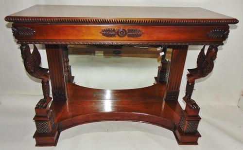 Empire Style Carved Mahogany Console Table (1 of 11) Empire Style Carved Mahogany Console Table (1 of 11)