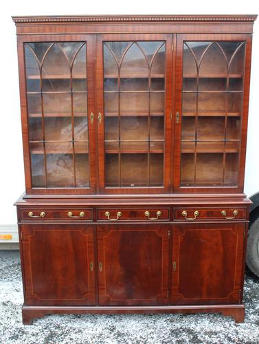 1960s 3 Door Mahogany Bookcase with Glazed Top (1 of 5)