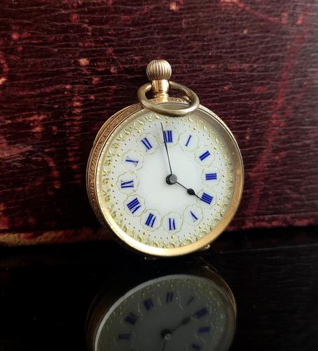 Antique 14k Gold Pocket Watch, Fob Watch (1 of 14)