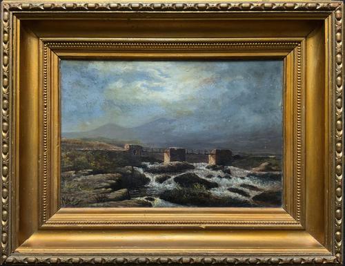 Original 19th Century Period Antique Scottish Highland Bridge Landscape Oil Painting (1 of 11) Original 19th Century Period Antique Scottish Highland Bridge Landscape Oil Painting (1 of 11)