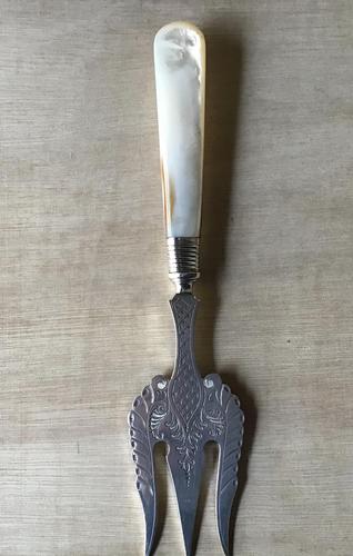 Victorian Silver Plated and Silver Ferrule & Mother of Pearl Handle Bread / Meat Fork (1 of 4) Victorian Silver Plated and Silver Ferrule & Mother of Pearl Handle Bread / Meat Fork (1 of 4)