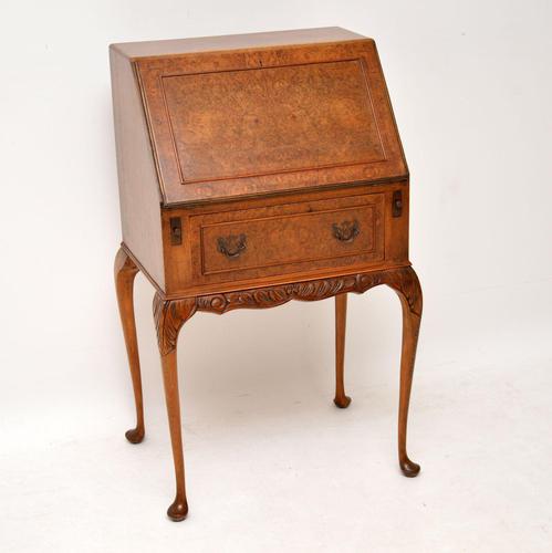 Antique Burr Walnut Writing Bureau (1 of 9) Antique Burr Walnut Writing Bureau (1 of 9)