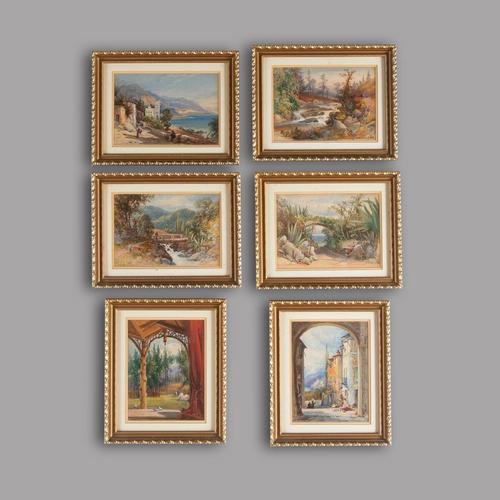 Six 19th Century Watercolours of Italy France and Scotland (1 of 3) Six 19th Century Watercolours of Italy France and Scotland (1 of 3)