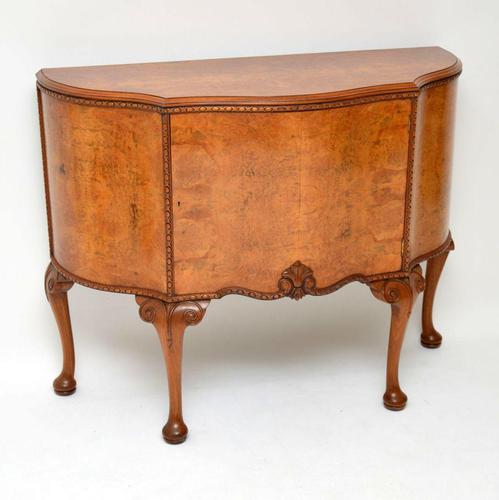 Antique Queen Anne Style Burr Walnut Cabinet (1 of 8)