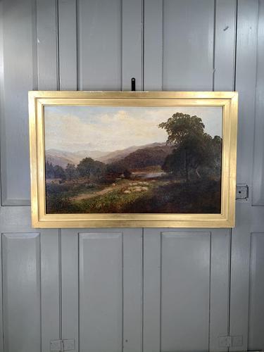 Antique Signed Victorian Landscape Oil Painting of Flock of Sheep (1 of 10) Antique Signed Victorian Landscape Oil Painting of Flock of Sheep (1 of 10)