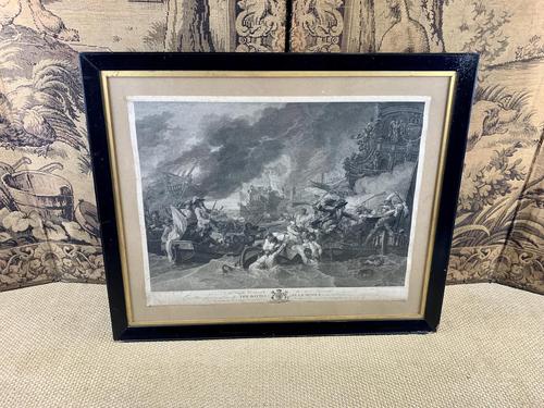 Early Engraving of The Battle at La Hogue (1 of 8) Early Engraving of The Battle at La Hogue (1 of 8)