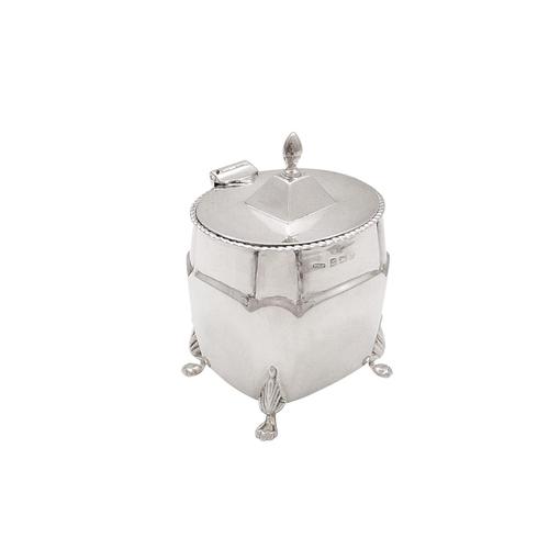 Antique Edwardian Sterling Silver Caddy   1906 (1 of 8)