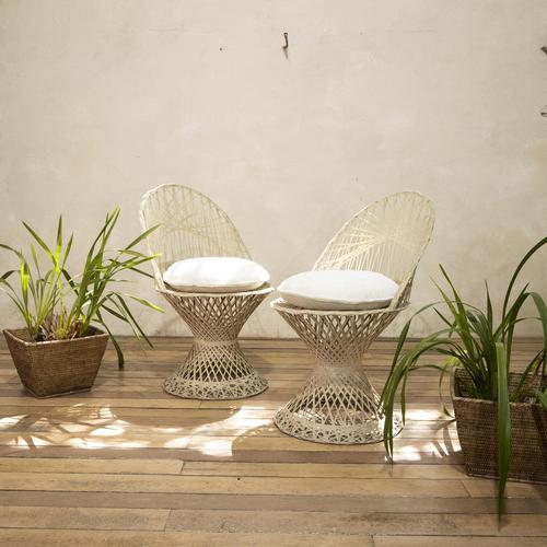 Pair of Mid 20th Century Russell Woodard Wicker Effect Side Chairs - Patio (1 of 11) Pair of Mid 20th Century Russell Woodard Wicker Effect Side Chairs - Patio (1 of 11)