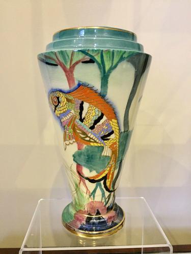 Carlton Ware River Fish Vase by Violet Elmer c.1930 (1 of 15)