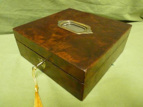Amboyna Jewellery – Table Box. C1890 (1 of 10) Amboyna Jewellery – Table Box. C1890 (1 of 10)