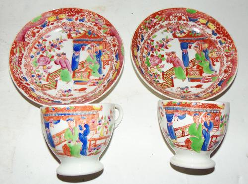 Pair of Hilditch Porcelain Cups & Saucers (1 of 6) Pair of Hilditch Porcelain Cups & Saucers (1 of 6)