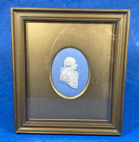 Victorian Framed Wedgwood Panel of a Military Gent (1 of 3)