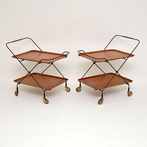 1960’s Pair of Vintage Swedish Teak Side Tables / Trolleys (1 of 11) 1960’s Pair of Vintage Swedish Teak Side Tables / Trolleys (1 of 11)