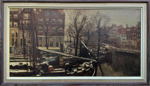 Amsterdam in Winter - A Quality Vintage Canal Cityscape Print on Canvas Picture (1 of 12) Amsterdam in Winter - A Quality Vintage Canal Cityscape Print on Canvas Picture (1 of 12)