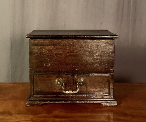 Early Nineteenth Century Miniature Pine Mule Chest (1 of 8)