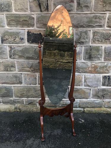 Antique Mahogany Cheval Dressing Mirror (1 of 8)