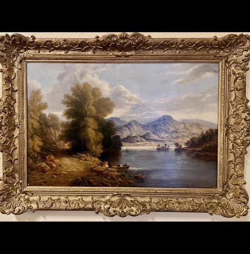 Charming Pair of Framed Oil on Canvas Lakeland Paintings (1 of 6)