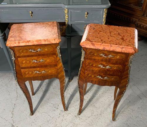 Pair of French Bedside Cabinets with Brass Detailing (1 of 5) Pair of French Bedside Cabinets with Brass Detailing (1 of 5)