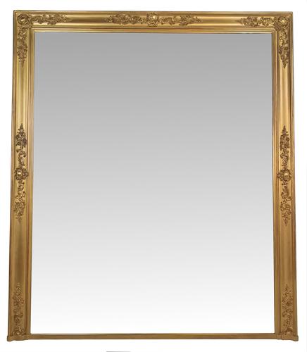 19th Century Very Large Size Gilt Overmantle Mirror (1 of 3) 19th Century Very Large Size Gilt Overmantle Mirror (1 of 3)