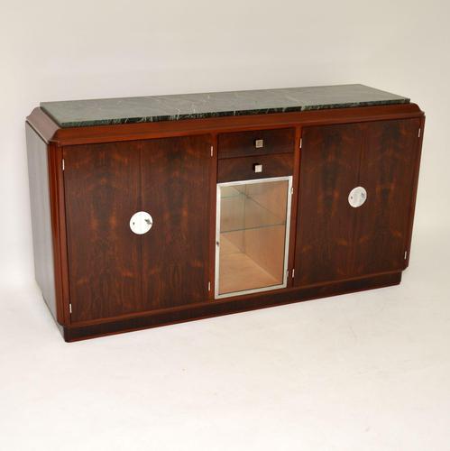 1920's French Art Deco Rosewood & Marble Sideboard (1 of 13)