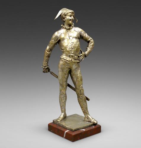 Bronze Figure of a Harlequin by Emile Laporte (1 of 6)