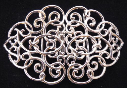 Edwardian Chester 1901 Hallmarked Solid Silver Nurses Belt Buckle Rare (1 of 6)