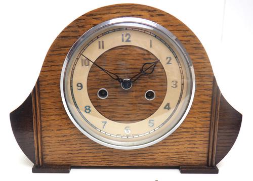 Art Deco Hat Shaped Mantel Clock – Striking 8-day Arched Top Mantle Clock (1 of 10)