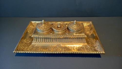 George III Antique Quill & Inkstand (1 of 8) George III Antique Quill & Inkstand (1 of 8)