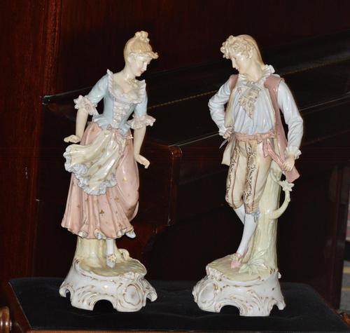 Substantial Pair of Late 19th Century, Continental Porcelain Figures (1 of 5)