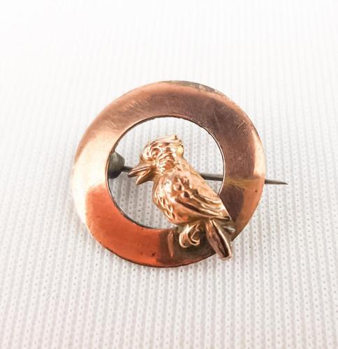 9ct Gold on Silver Woodpecker Brooch (1 of 2) 9ct Gold on Silver Woodpecker Brooch (1 of 2)