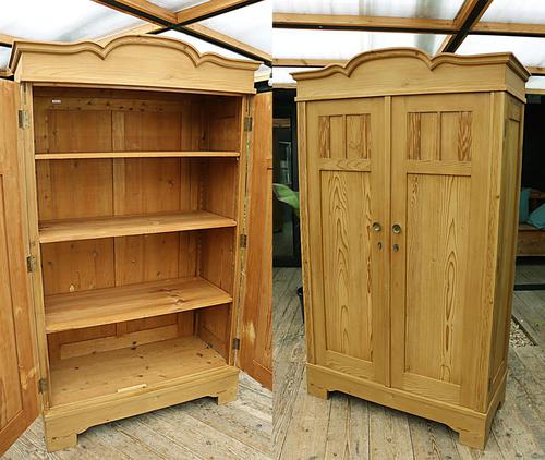 Fantastic! Old Pine 'Knock Down' Cupboard/ Wardrobe With Shelves - We Deliver! (1 of 14)