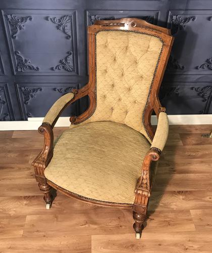 Quality Victorian Walnut Armchair (1 of 14)