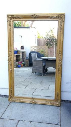 Large Victorian Giltwood & Gesso Overmantle Mirror (1 of 16)