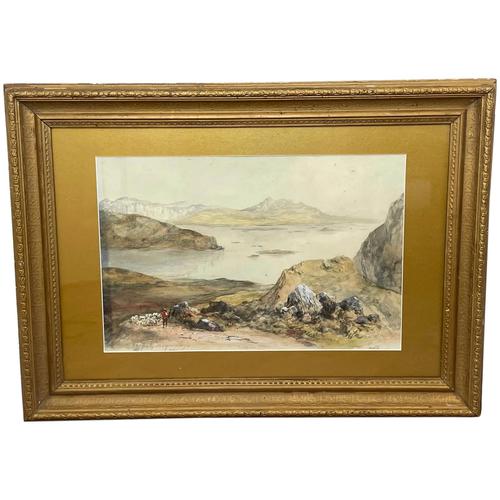 19th Century Scottish Highlands Watercolour Loch Kishorn By William Leighton Leitch (1 of 36)