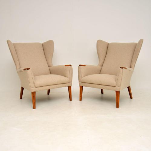 Pair of Vintage Wing Back Armchairs (1 of 9)