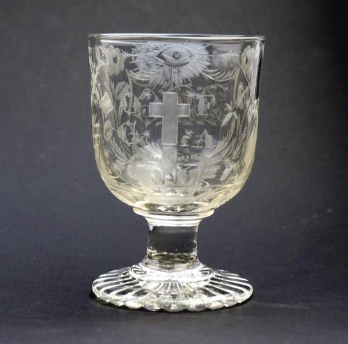 Exceptional, Fine & Rare Regency Oddfellows / Masonic Glass Rummer c.1814 (1 of 11) Exceptional, Fine & Rare Regency Oddfellows / Masonic Glass Rummer c.1814 (1 of 11)