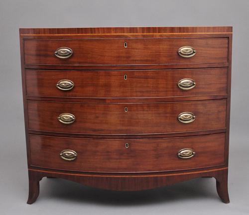 Early 19th Century Mahogany Bowfront Chest from the Georgian Period (1 of 10)