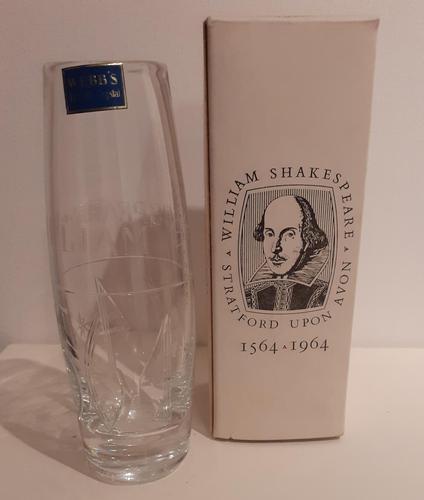 Shakespeare Crystal Vase by Webb's Crystal 1964 (1 of 2)