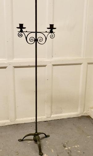 Tall Arts and Crafts Wrought Iron Candle Stick or Torchère (1 of 6) Tall Arts and Crafts Wrought Iron Candle Stick or Torchère (1 of 6)