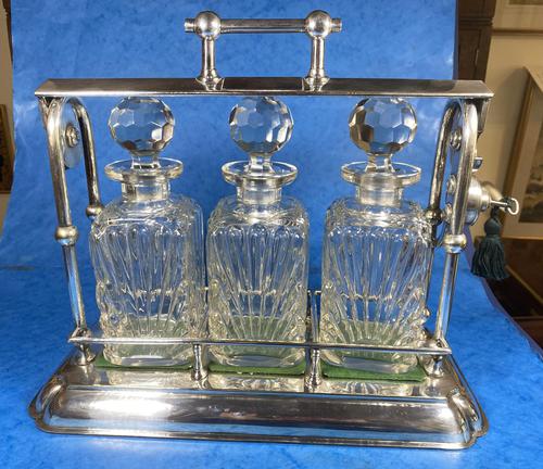 Edwardian Silver Plated Tantalus c.1905 (1 of 14)