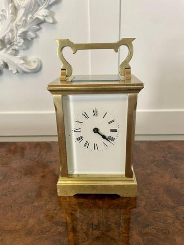 Antique French Quality Brass Carriage Clock (1 of 7)