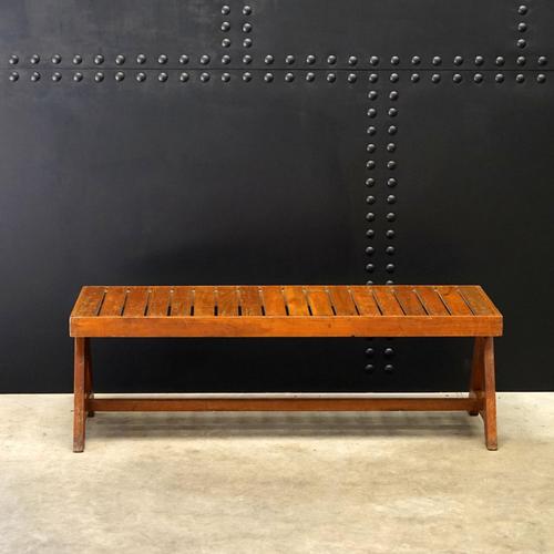 Slatted Bench V-type by Pierre Jeanneret c.1955/56 (1 of 6) Slatted Bench V-type by Pierre Jeanneret c.1955/56 (1 of 6)