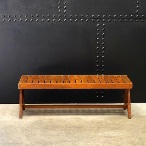 Slatted Bench V-type by Pierre Jeanneret c.1955/56 (1 of 6)