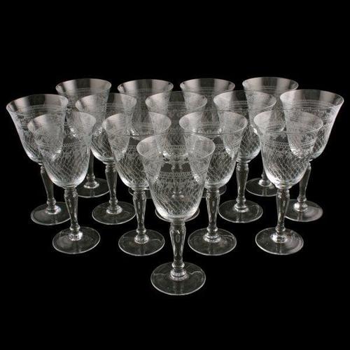 Set of 14 Edwardian Wine Glasses (1 of 7) Set of 14 Edwardian Wine Glasses (1 of 7)