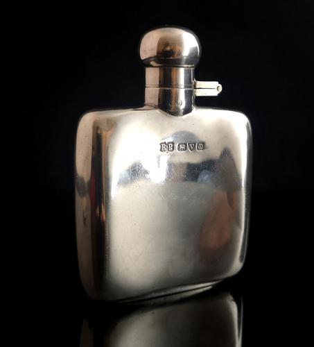 Vintage Art Deco Silver Hip Flask (1 of 12) Vintage Art Deco Silver Hip Flask (1 of 12)